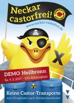 Weiterlesen: Antiatom-Frühjahrsdemo Heilbronn Sa. 4.3.2017 - Fukushima mahnt - Neckar-Castoren drohen